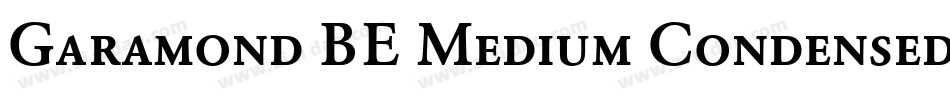 Garamond BE Medium Condensed字体转换